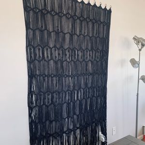 Urban Outfitters 100% Cotton Black Boho Tapestry Wall Hanging